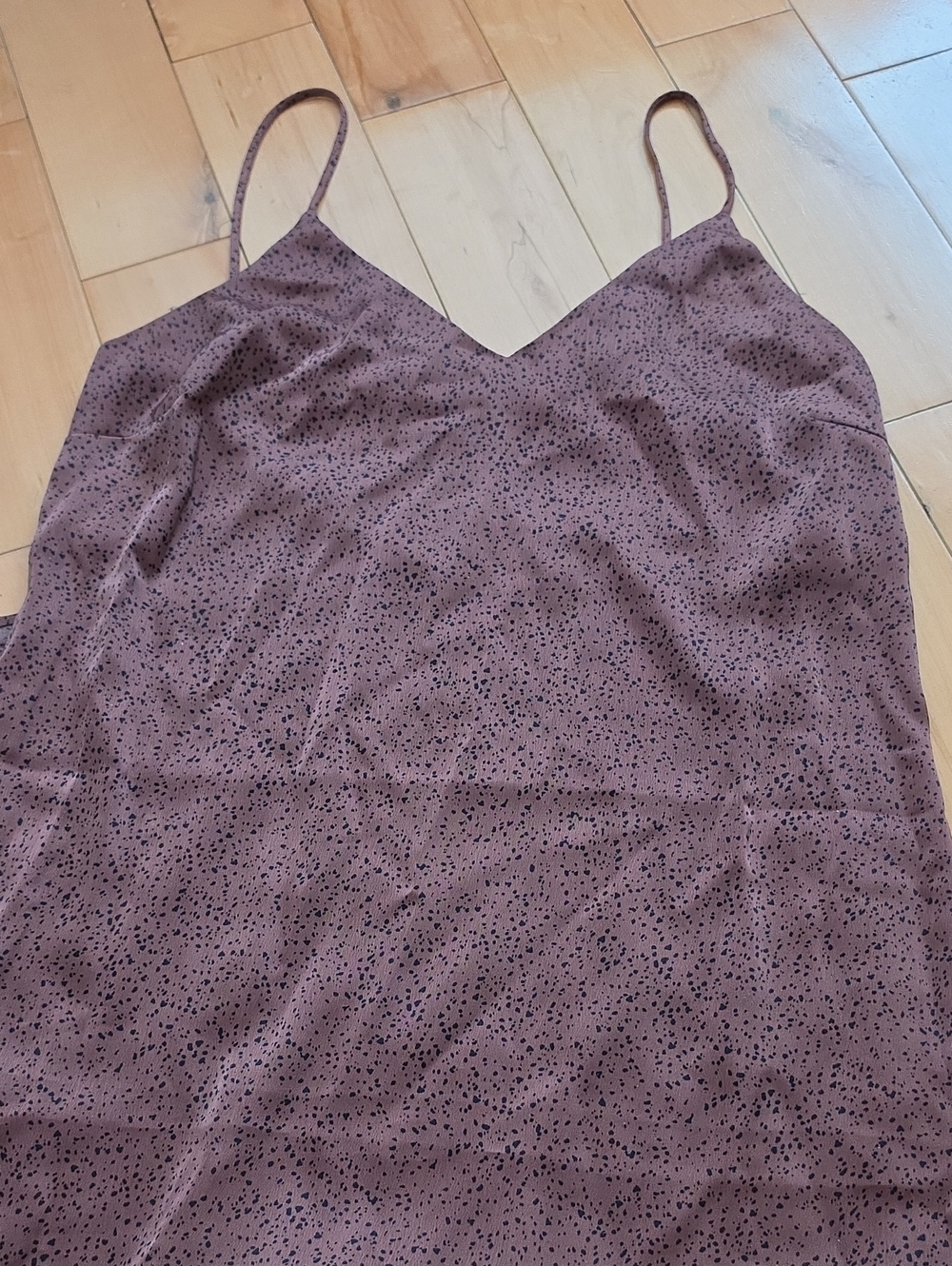 Reitmans Spotted Satin Dress With Slit